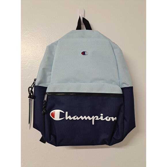 Champion Manuscript‎ Backpack /Book Bag ￼Light and Dark Blue - Picture 1 of 7